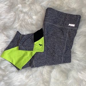 Pink yoga crop leggings